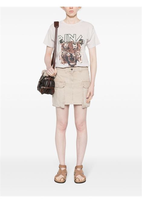 Beige distressed mini skirt - women GOLDEN GOOSE | GWP01686P00148315527